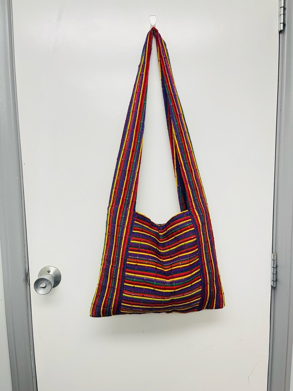 Colorful Striped Woven Boho Shoulder Bag